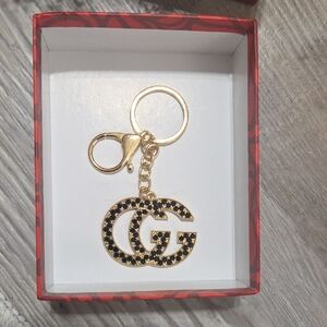Chic Gold and Black Key Holder Or Great Bag Charm
